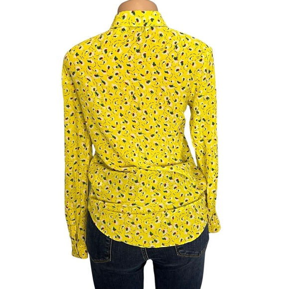 3/$30 🍂& Other Stories Stockholm Atelier Yellow Silk Button-up Shirt - Picture 8 of 10